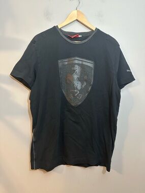 Puma OFFICIAL FERRARI Shirt Adult XLarge Black Short Sleeve Mens XL Tee
